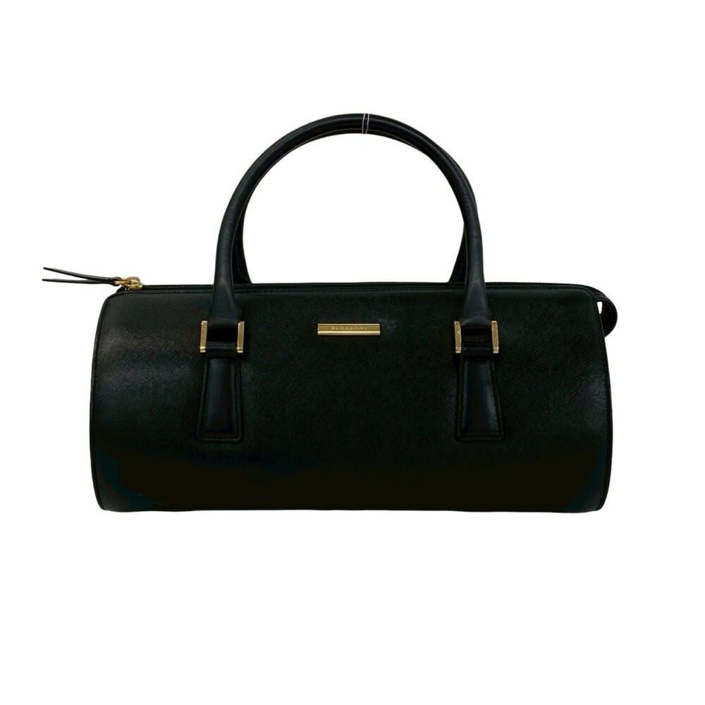 BURBERRY Burberry Logo Hardware Nova Check Pattern Leather Handbag Mini Bosto...